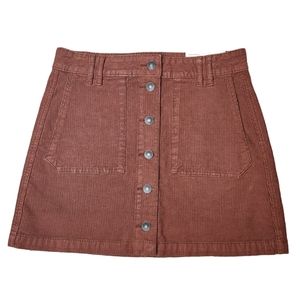 American Eagle Super Hi Rose A-line Skirt Super Stretch Corduroy